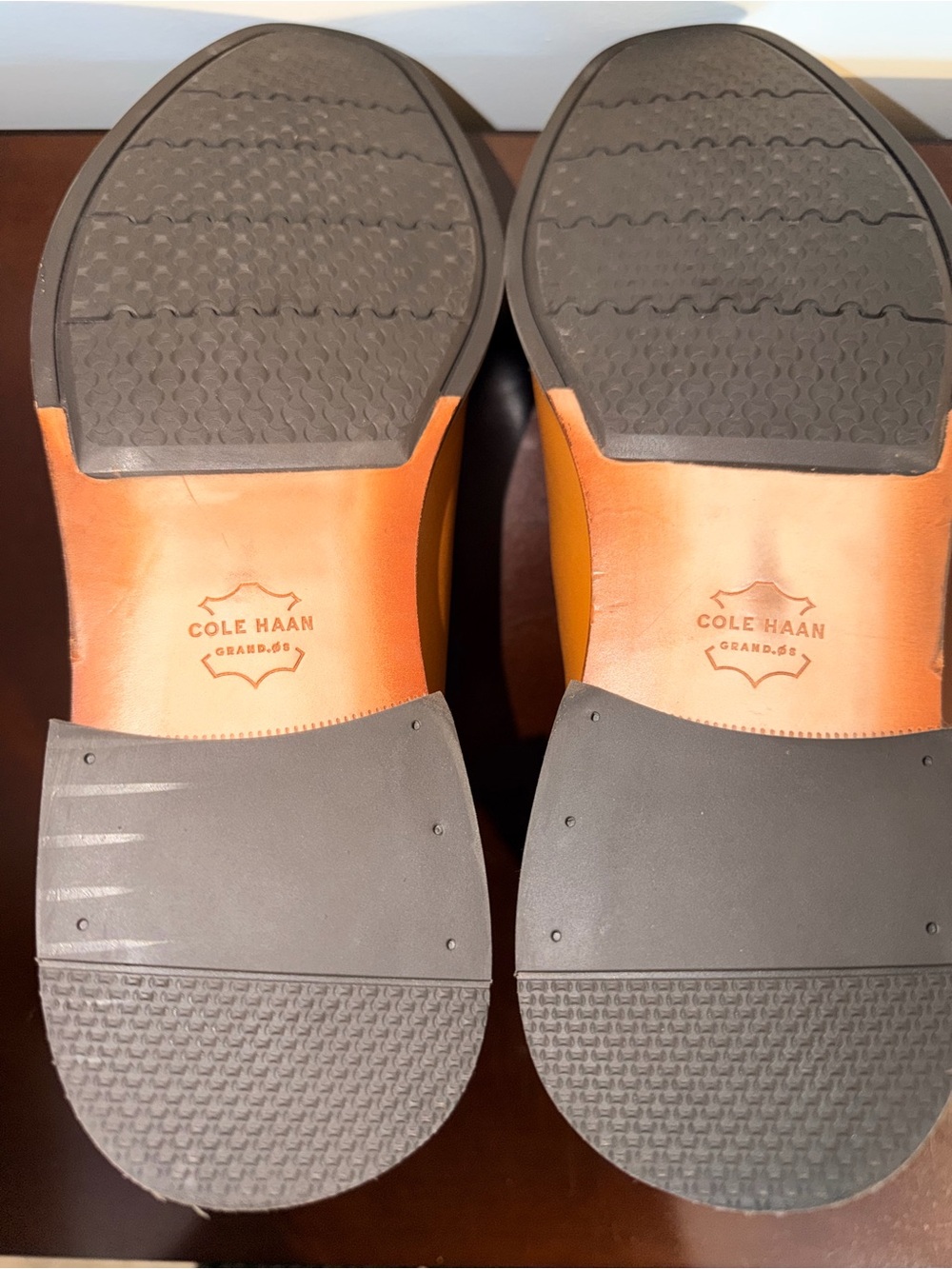 Cole Haan Men's Cognac Leather Chukka Boots - Picture 4 of 7